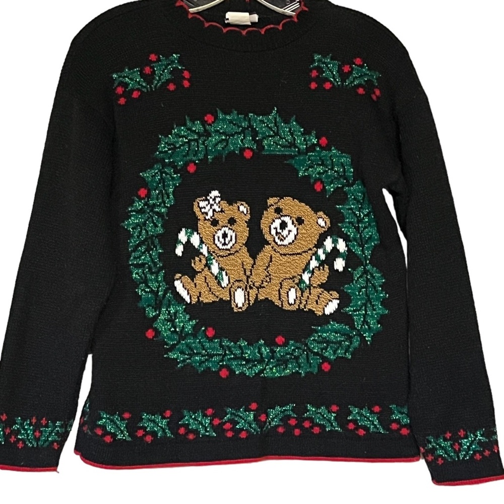 Ugly Christmas Sweater Vintage 80s Teddy Bears